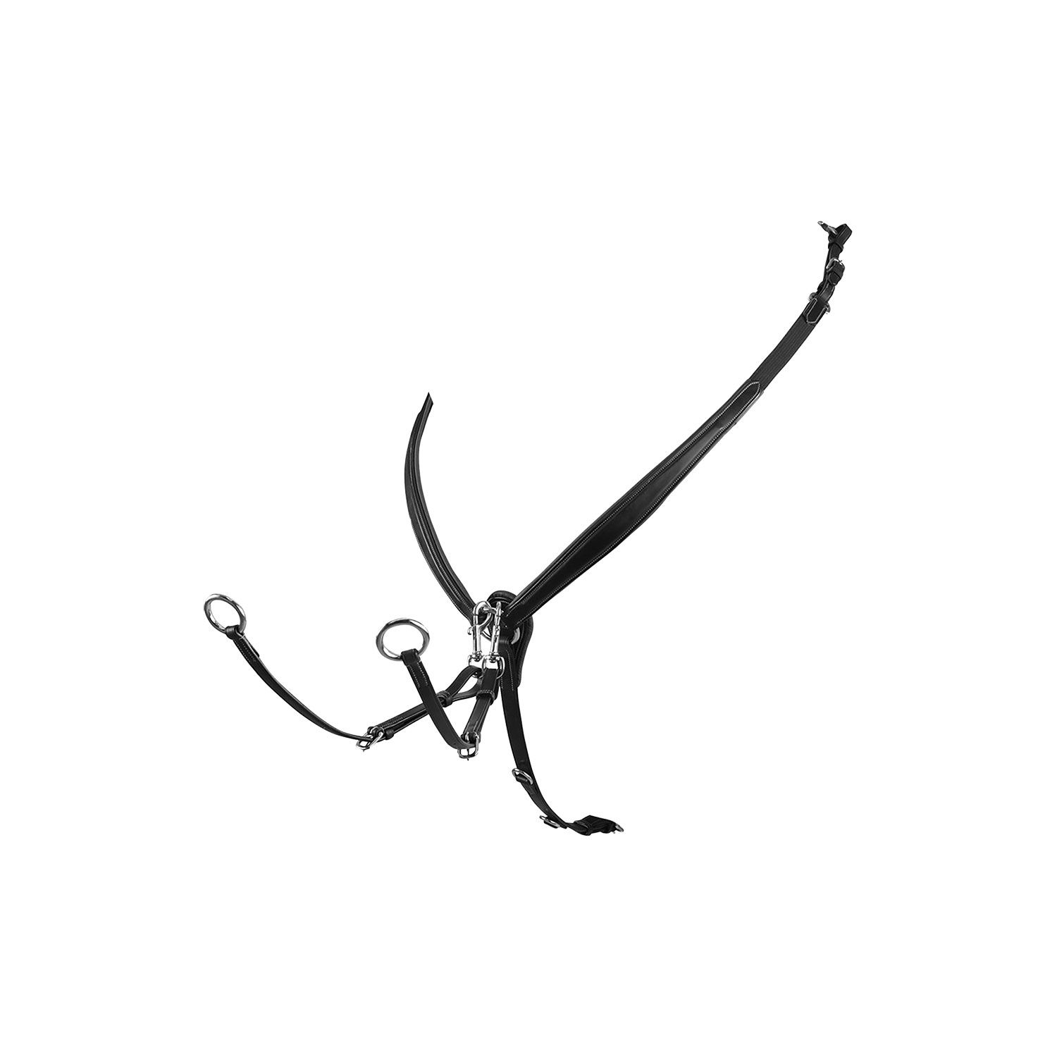 PETTORALE EQUESTRO CON FORCHETTA IN PELLE CONCIATA