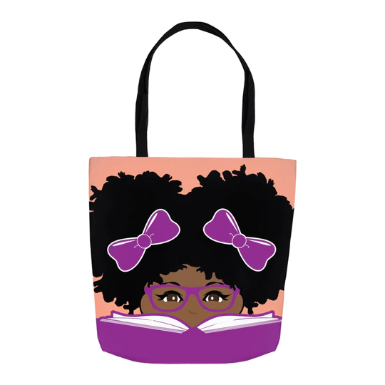 Thumbnail: Mygani® Naturally Kinky Melanin Illustrated Tote Bags