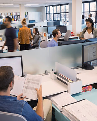 People Working in Open Office