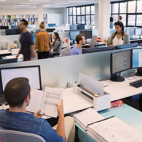 People Working in Open Office