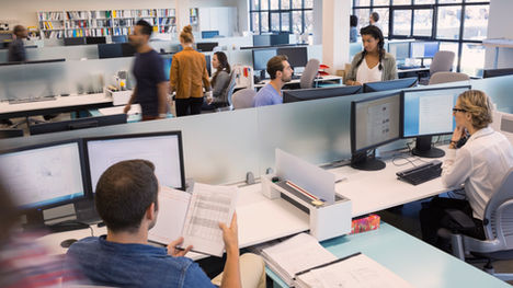 People working in an office