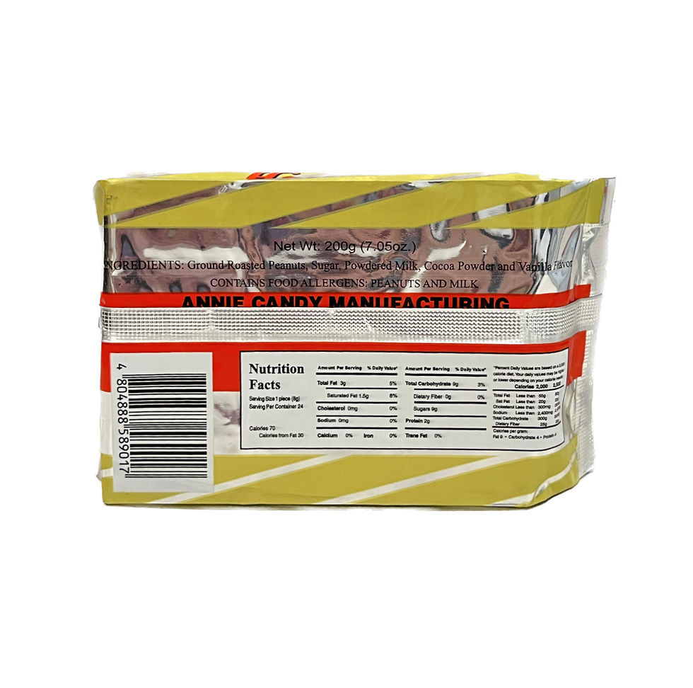 Annie’s Hany Milk Chocolate Peanut Bars 220g chewy peanut bars coated in rich milk chocolate for a sweet and nutty snack.