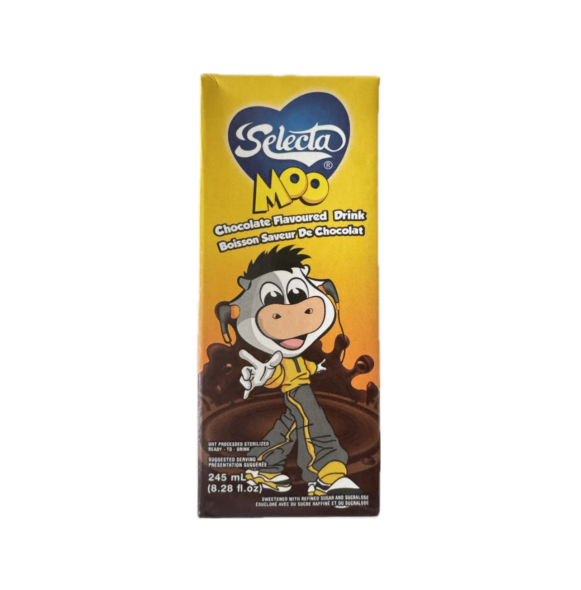 Selecta Moo Chocolate Flavoured Drink, 245ml bottle.