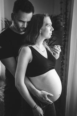 Camille et Pierre - shooting photo de grossesse en home studio à Thumeries près de Carvin