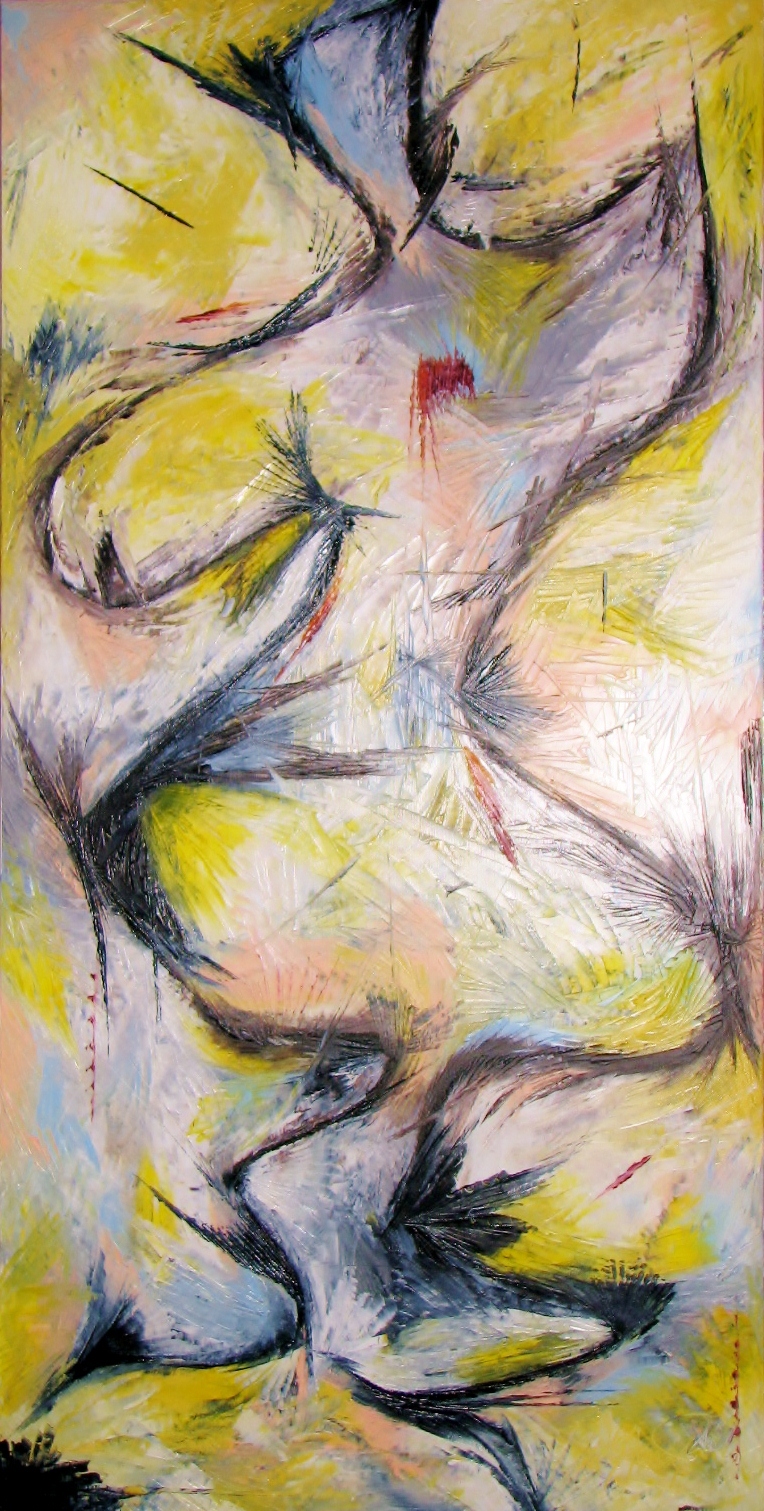 Fantasmi II - Olio su tela 50x100 cm