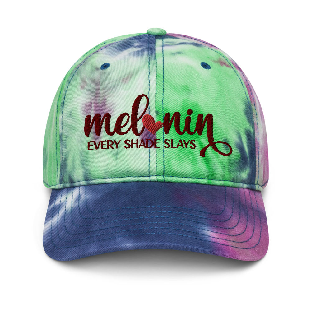 Melanin Every Shade Slays Tie dye hat