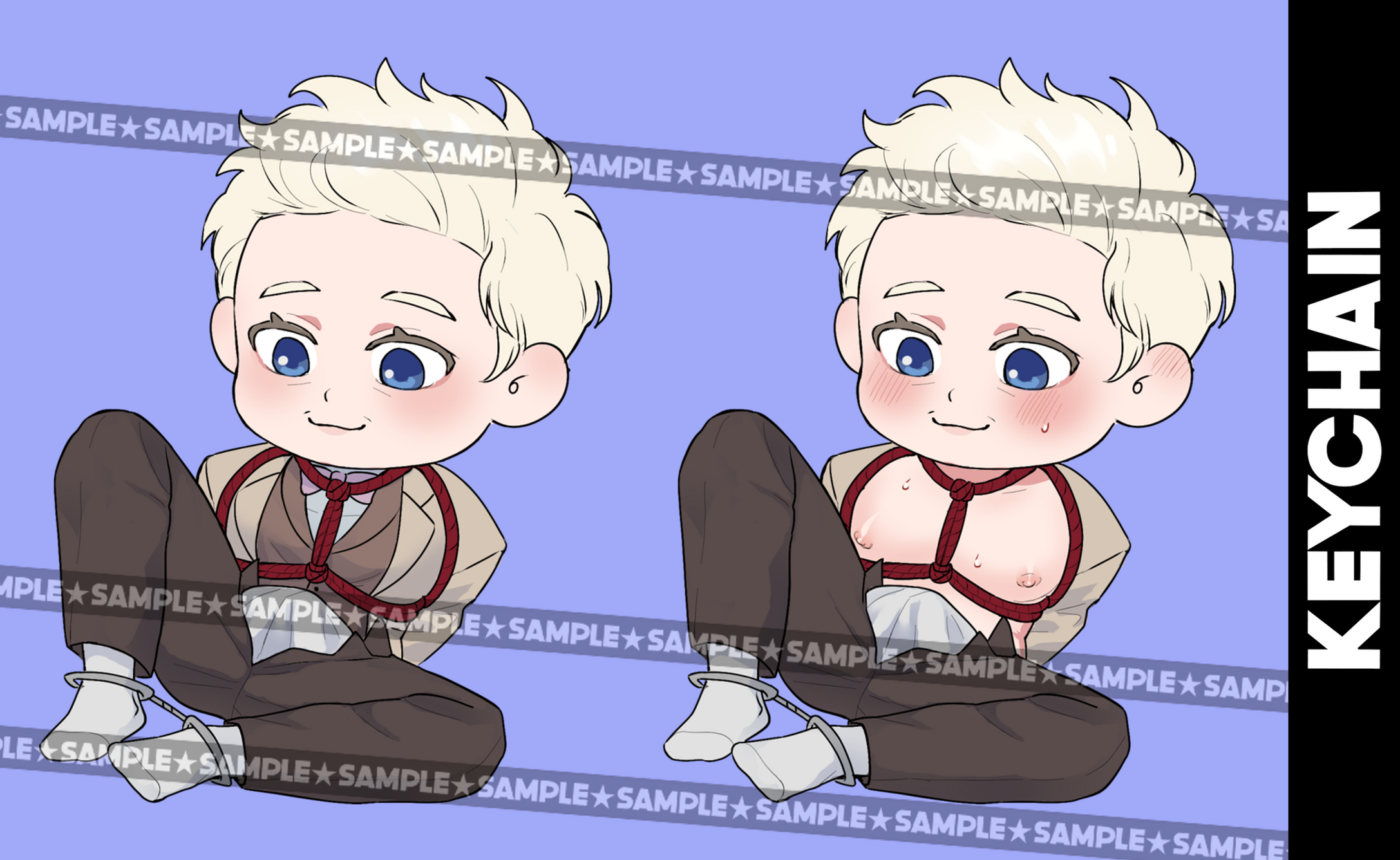 Aziraphale Unofficial Fanart Keychain