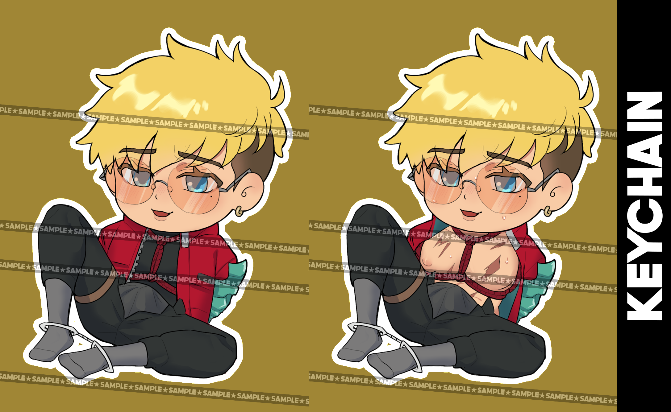 Vash Unofficial Fanart Keychain