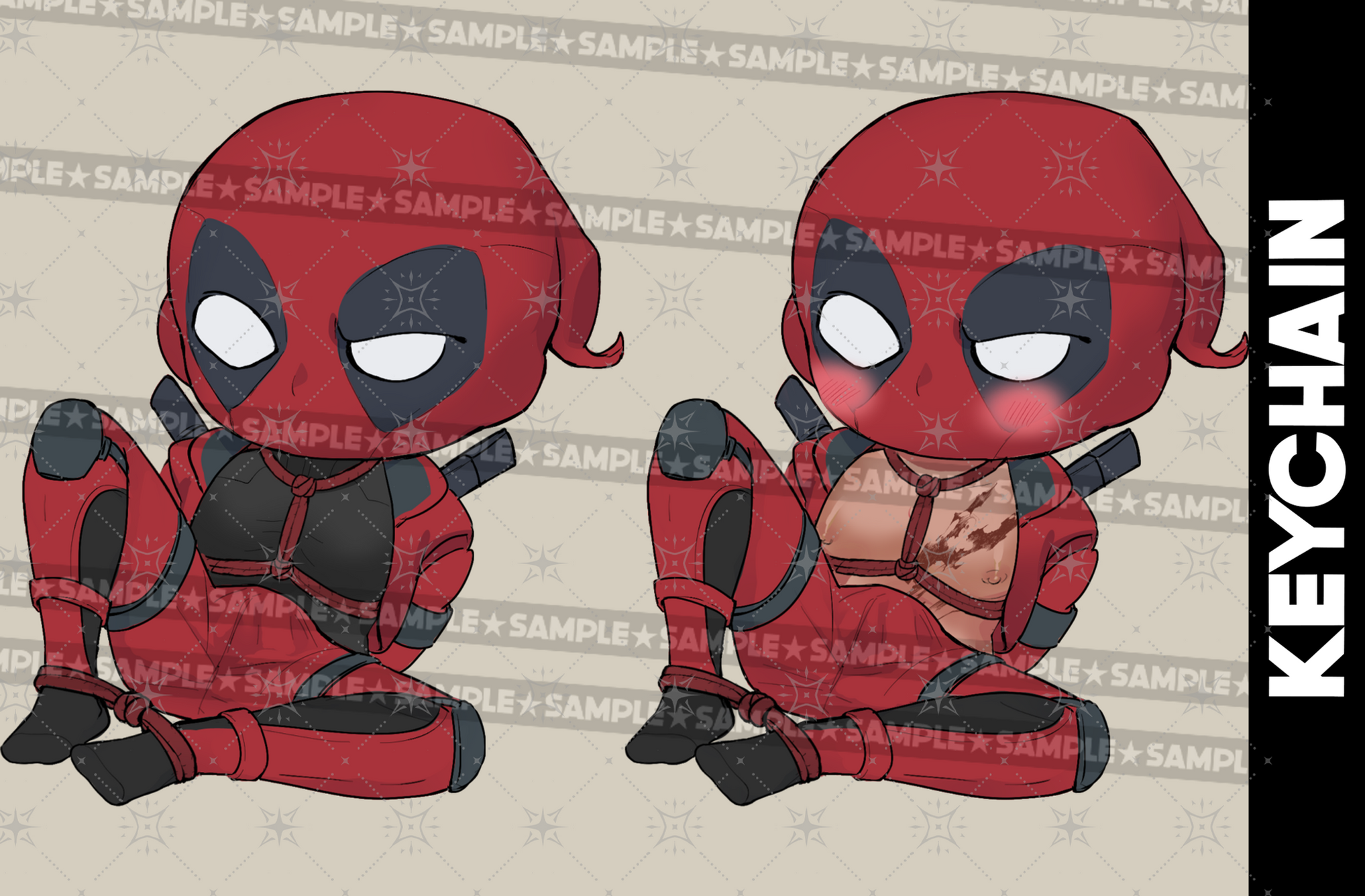 Deadpool Unofficial Fanart Keychain
