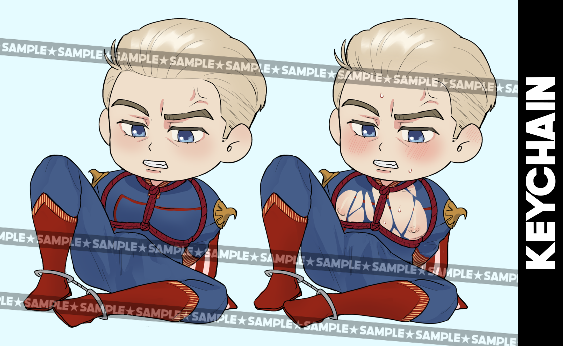 Homelander Unofficial Fanart Keychain