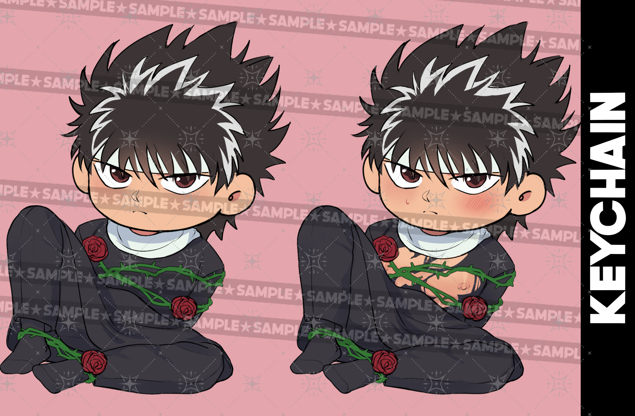 Hiei Unofficial Fanart Keychain