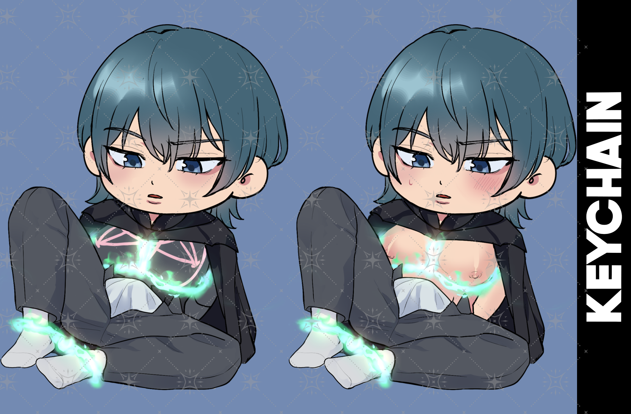 Byleth Unofficial Heart Fanart Keychain