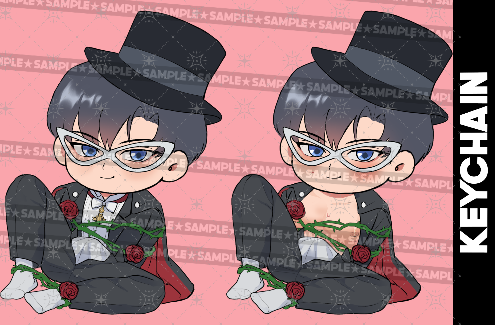 Tuxedo Mask Unofficial Fanart Keychain