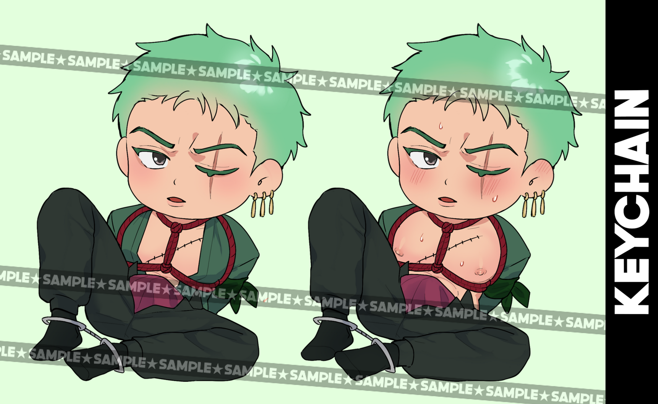 Zoro Unofficial Fanart Keychain