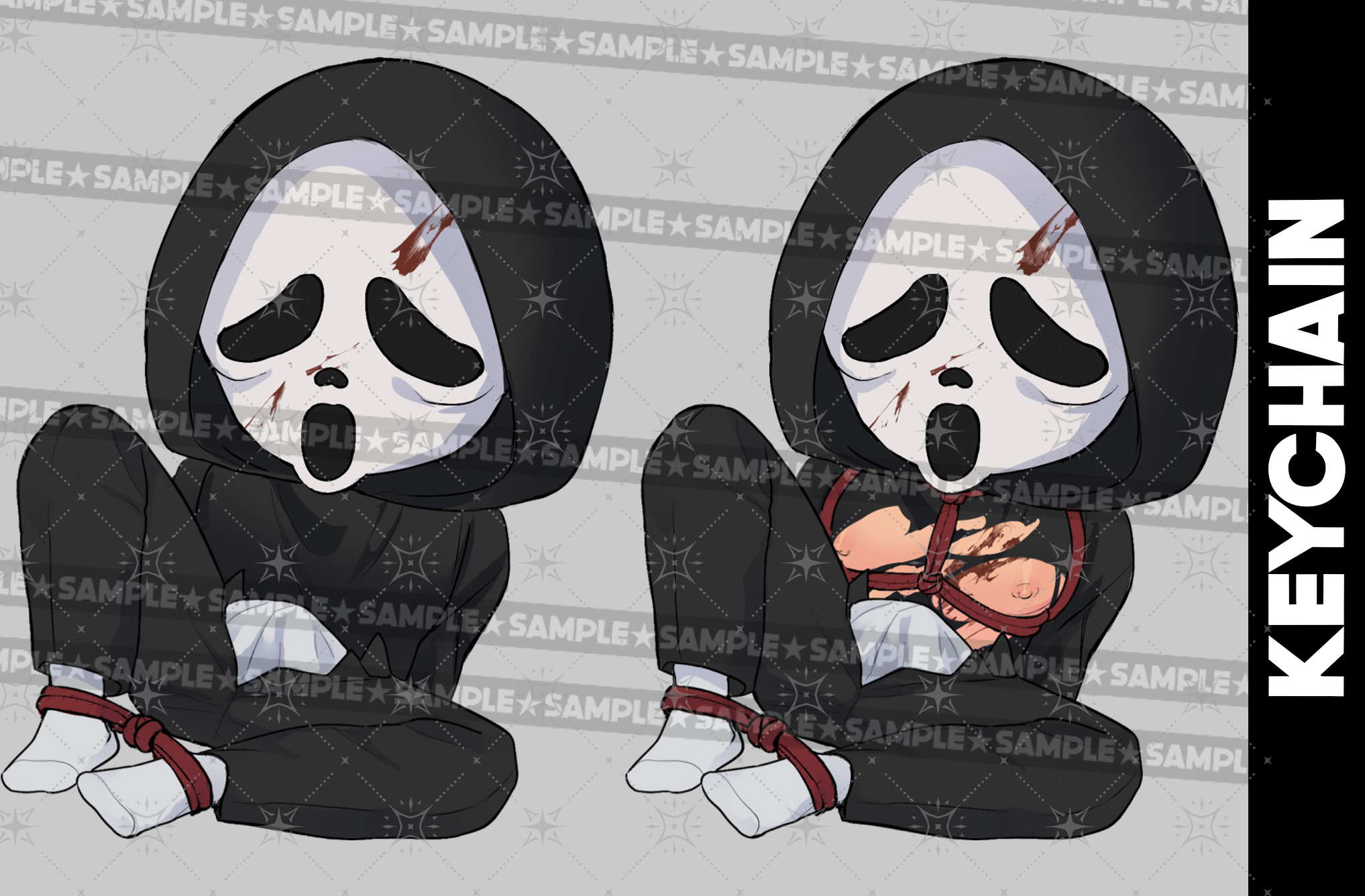 Ghost Face Unofficial Fanart Keychain