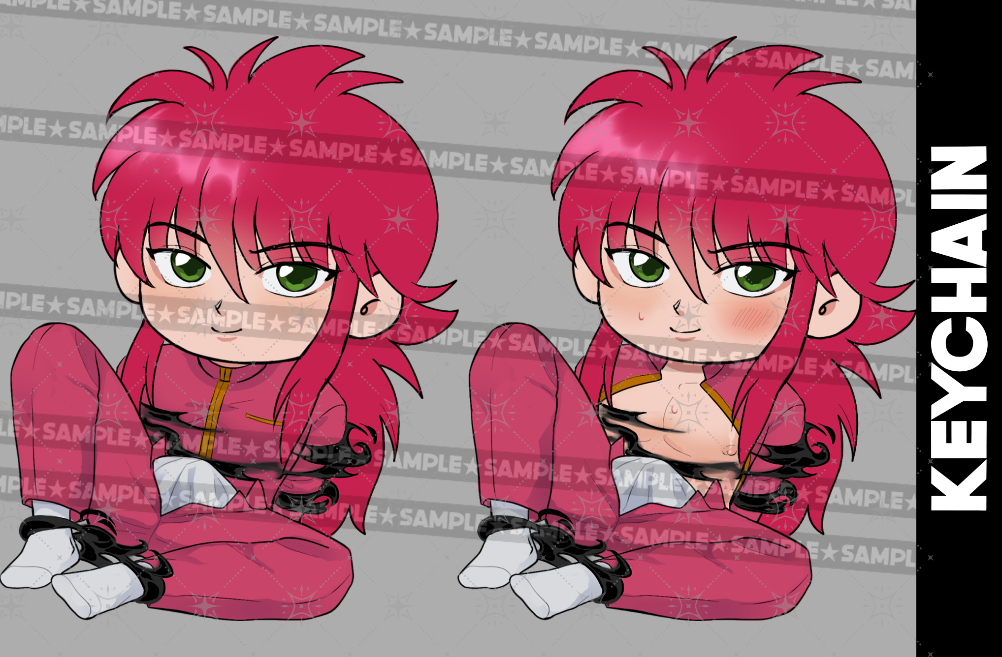 Kurama Unofficial Fanart Keychain
