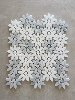 Daisy Carrara Honed Mosaic