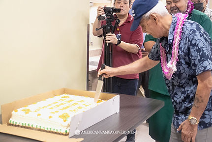 Acting Governor participates in a ceremonial Cake cutting to commence the new LBJ Operatin