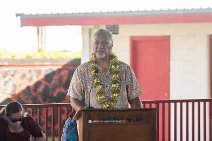 Governor Pulaalii delivering special remarks at the dedication ceremony.jpg