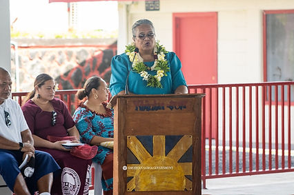 DOE Director Maefau Dr Mary Taufetee addresses attendees of the ceremony.jpg
