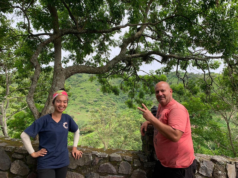 With local farmer