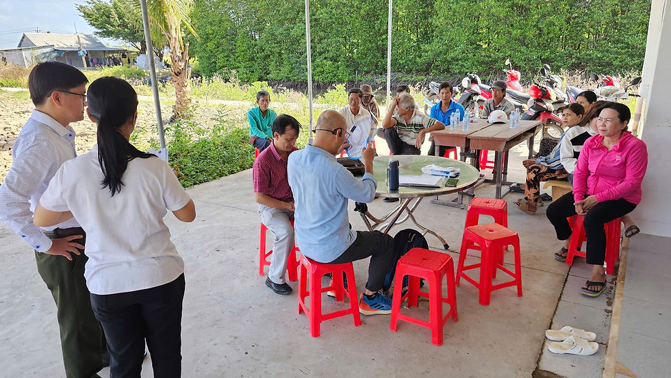 Group interview at forest station