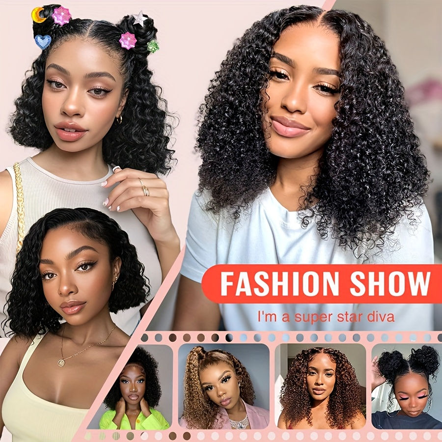 Thumbnail: Deep Wave BOB Wig Human Hair 13x4 HD Curly Lace Front Wigs Human Hair Pre Plucke