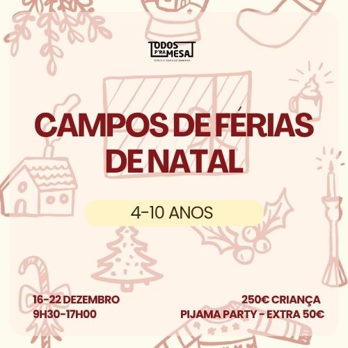 Campo de Férias de Natal – Todos P'ra Mesa