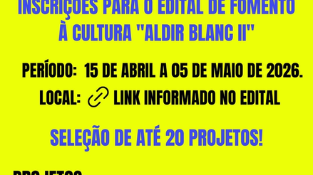 Prefeitura de Juruena abre inscrições para o Edital de Fomento à Cultura "Aldir Blanc II"