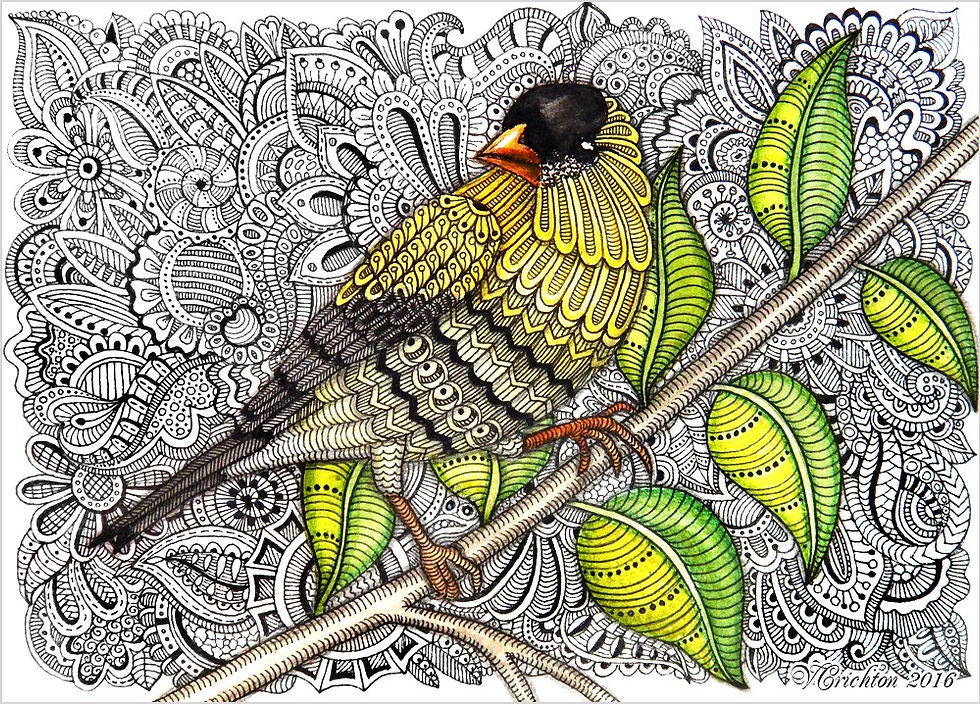 Zentangle stylized Bird illustration.