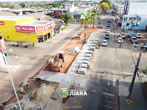 Obra de requalificação da Avenida Rio Arinos está em bom ritmo e em breve será finalizada