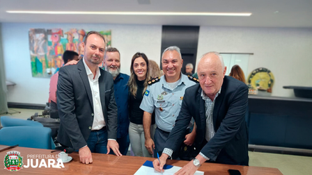 Prefeito de Juara assina convênio para construção de nova Escola Militar Tiradentes