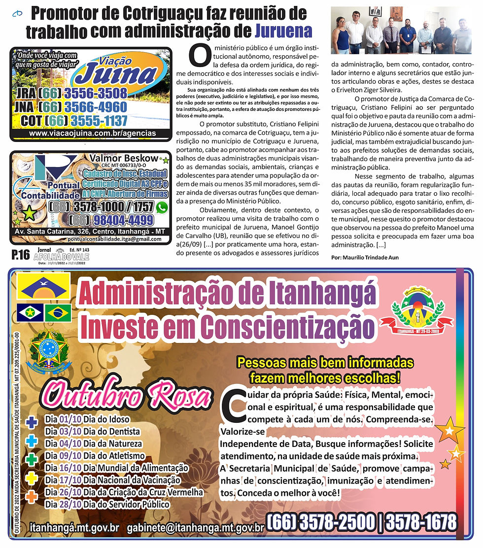 P.16 da Ed.143 do Jornal A Folha do Vale