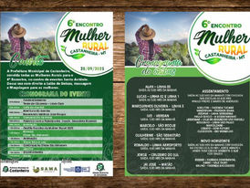 A Prefeitura Municipal de Castanheira convida, todas as mulheres rurais para o 6º Encontro da Mulher Rural de Castanheira MT