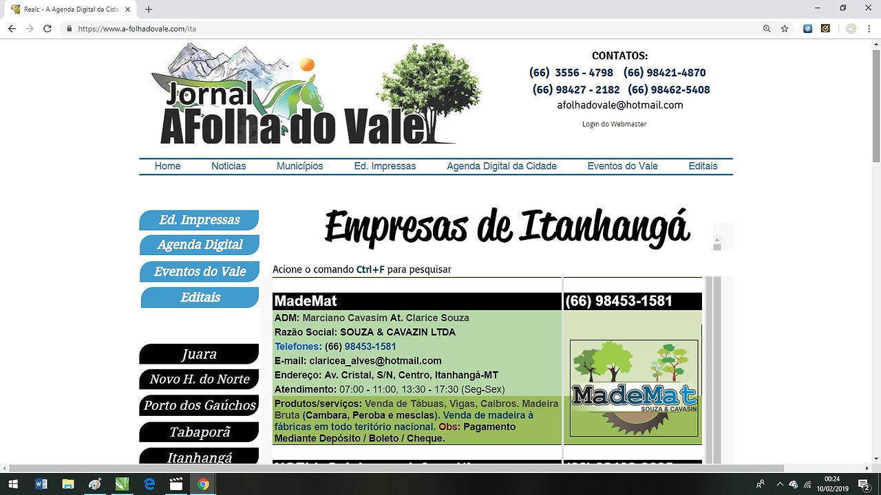 MadeMat Agenda Digital de Itanhanga