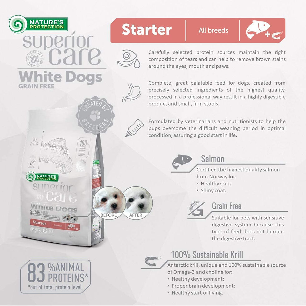 Thumbnail: Nature's Protection Superior Care White Dogs Grain Free Salmon Starter All Breed
