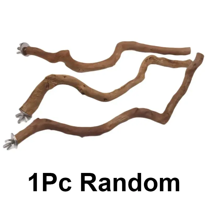 Natural Parrot Perch Bird Stand Tree Stick Paw Grinding Fork Parakeet Climbing B