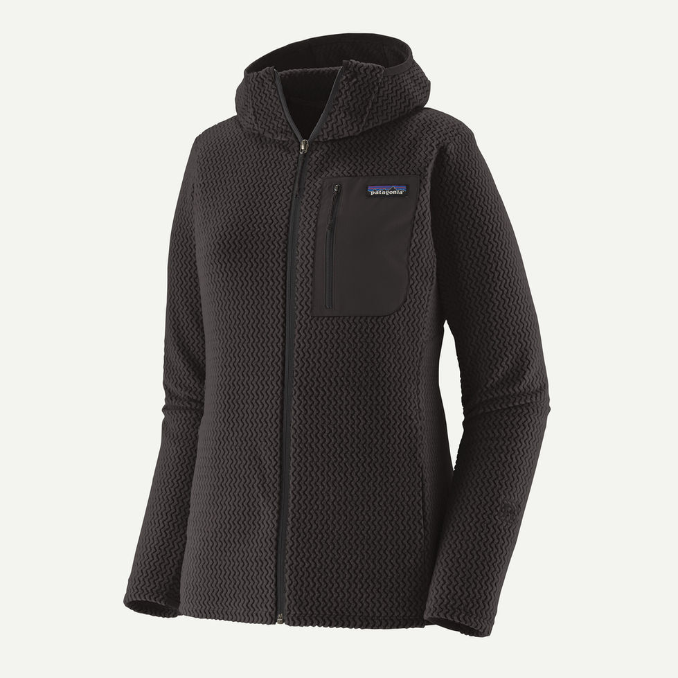 Patagonia Hoodie Femme R1 Air Full-Zip noir de face