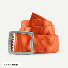 Ceinture Patagonia Tech Web enroulée orange Coal