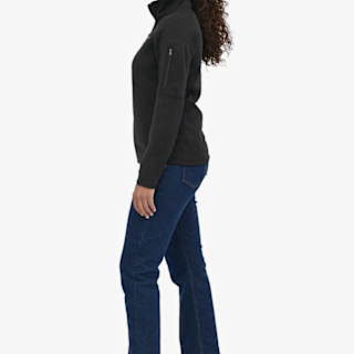 Vue de profil de la veste Patagonia Better Sweater femme noire