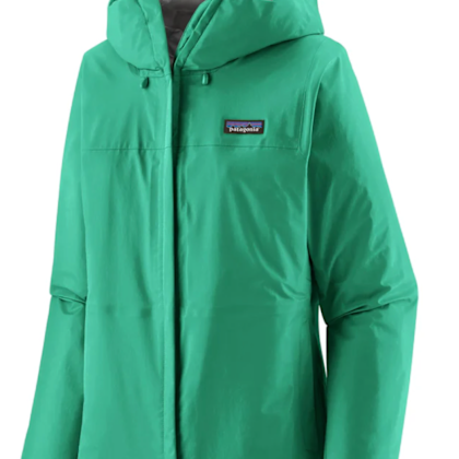 Veste de pluie Patagonia Torrentshell 3L verte pour femme