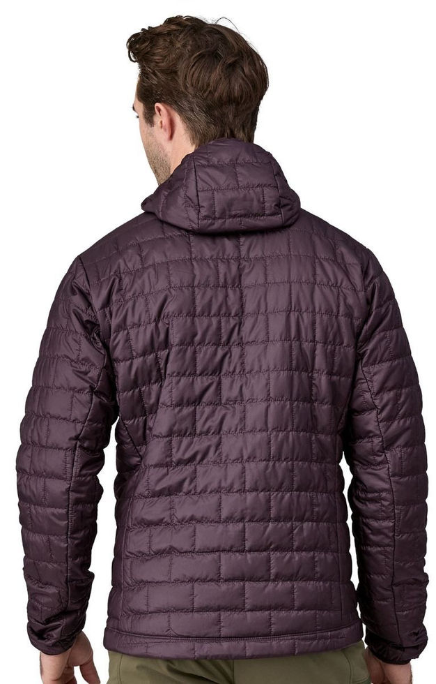Dos de la veste à capuche Patagonia Nano Puff homme bordeaux