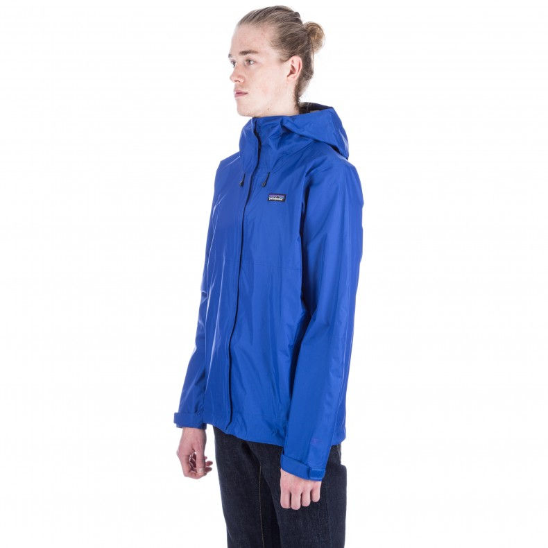 Veste de pluie Patagonia Torrentshell bleue pour homme - vue de profil