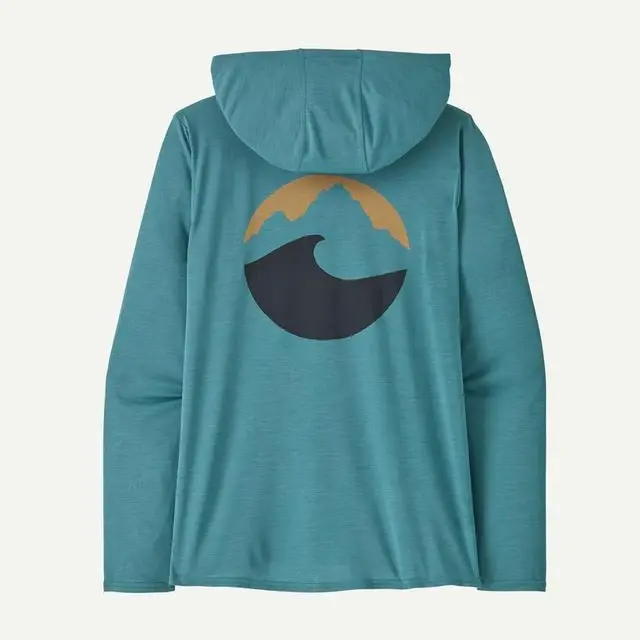 Dos du hoodie Patagonia Cap Cool Daily Graphic femme bleu