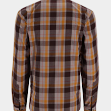 Dos de la chemise Simms Coldweather pour homme à carreaux.