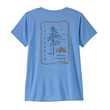 Dos du T-shirt Patagonia Capilene Cool Daily bleu femme