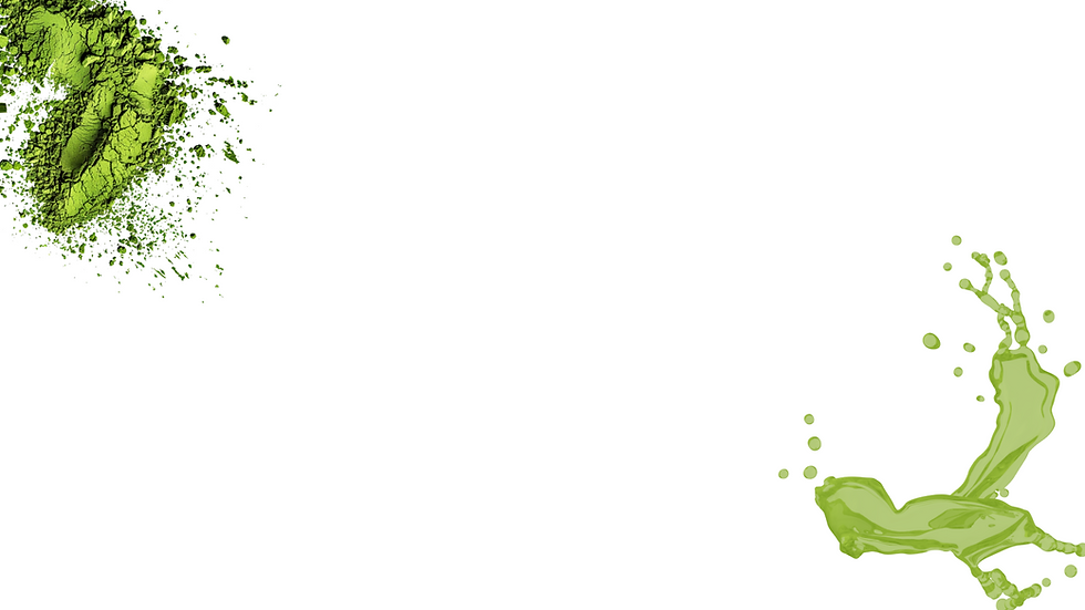 green powder and green splash