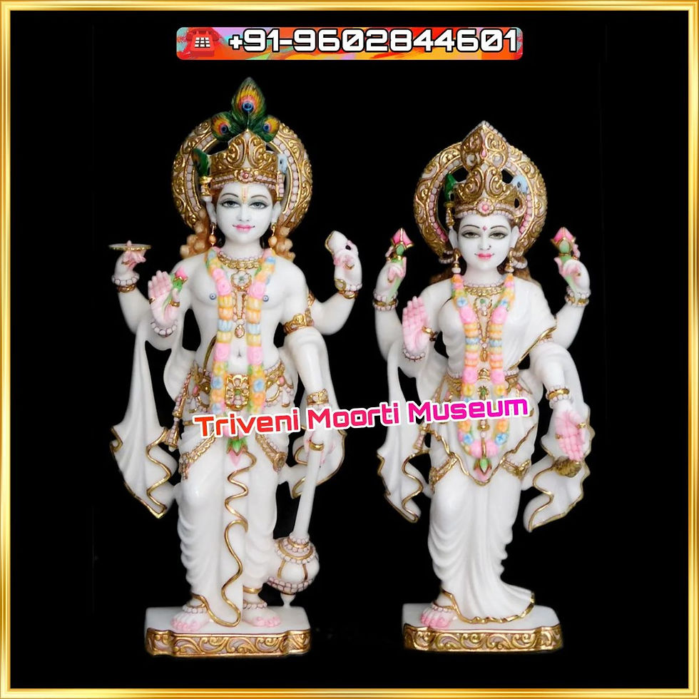 Vishnu Lakshmi Marble Murti