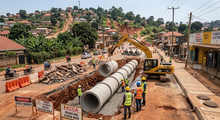 Road under construction Uganda