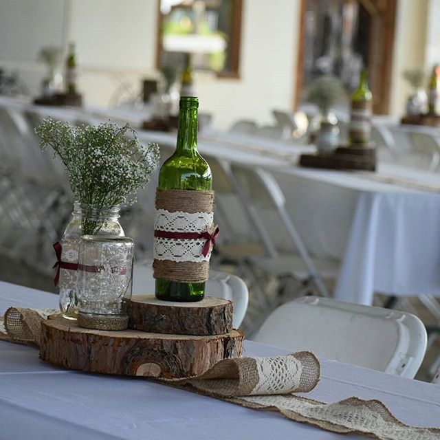 Logs and Burlap Lace Runner